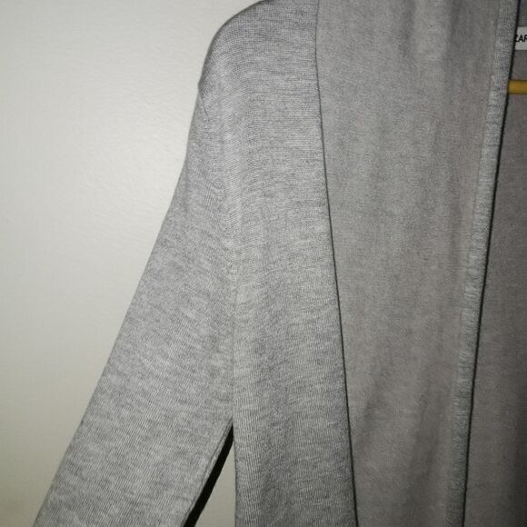 ZARA KNIT Grey Lightweight Open Front Casual Cardigan Size Medium - Picture 5 of 12